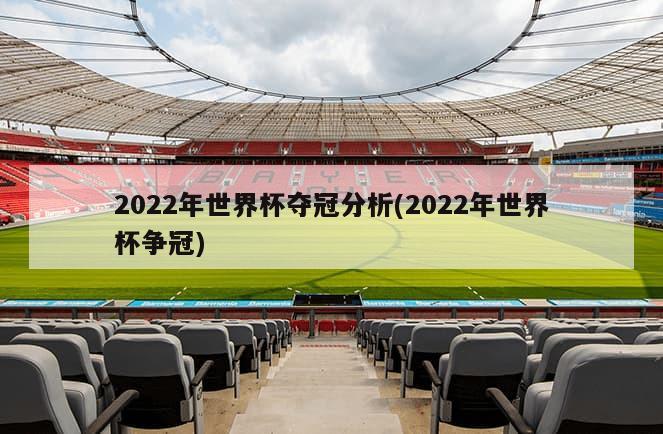 2022年世界杯夺冠分析(2022年世界杯争冠)