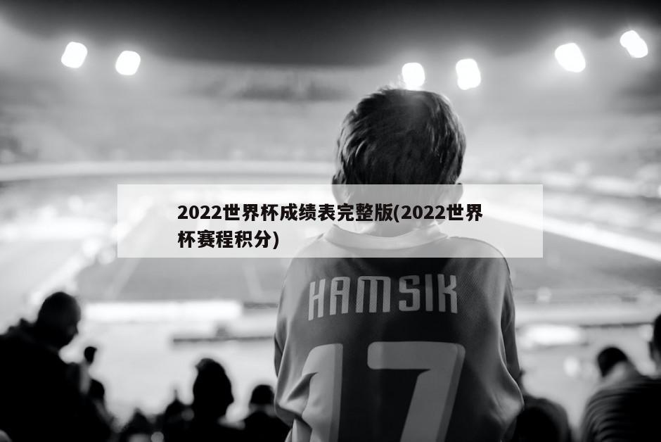 2022世界杯成绩表完整版(2022世界杯赛程积分)